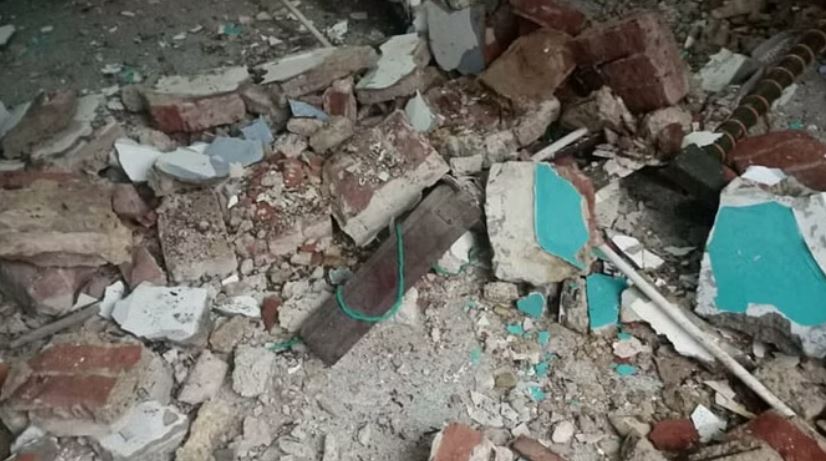 यहां बारिश से तबाही, गिरी मकान की छत, पति-पत्नी घायल