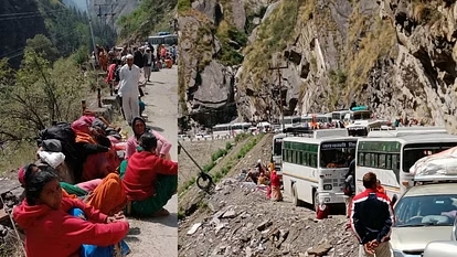 बदरीनाथ हाईवे पर ऑलवेदर रोड परियोजना का काम जारी, घंटों जाम में फंसे रहे तीर्थयात्री