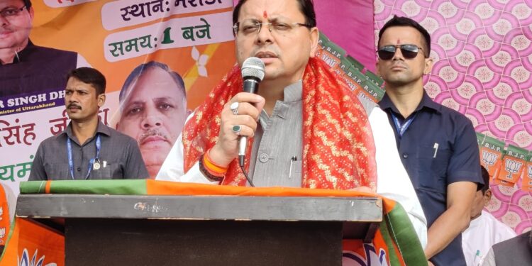मुख्यमंत्री धामी ने जम्मू-कश्मीर में भाजपा प्रत्याशी के पक्ष में आयोजित जनसभा में किया प्रतिभाग
