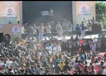 राष्ट्रीय खेलों की मशाल ‘तेजस्वनी’ का गोपेश्वर में हुआ भव्य स्वागत ,पांडवाज ग्रुप के बैंड ने मचाया धमाल थिरके युवा