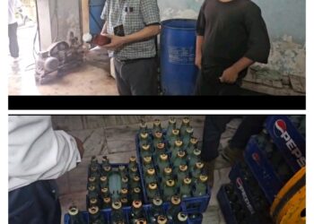 खाद्य सुरक्षा विभाग ने पकड़ी बिना लाइसेंस के चल रही लेमन सोडा फैक्ट्री