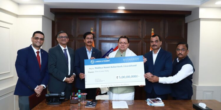 आपदा राहत के लिए L&T ने मुख्यमंत्री राहत कोष में दिए 5 करोड़