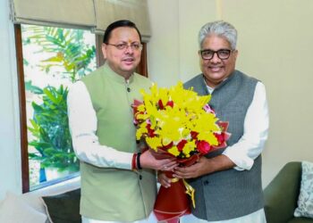 उत्तराखंड में 7 जल विद्युत परियोजनाओं और हल्द्वानी खेल विश्वविद्यालय पर सीएम धामी ने केंद्रीय मंत्री यादव से की मुलाकात।