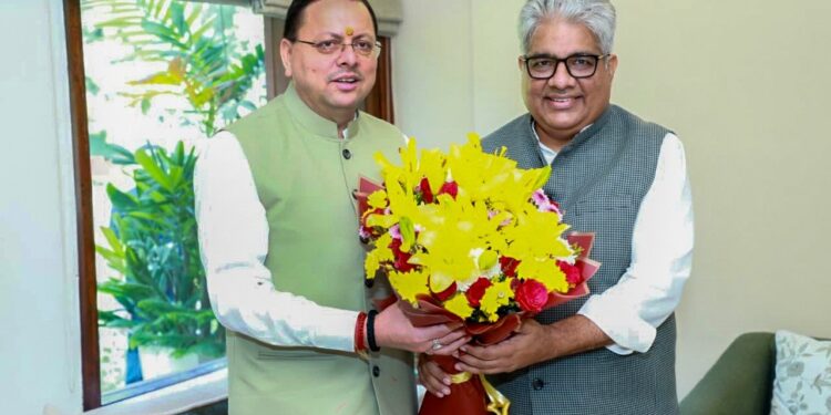 उत्तराखंड में 7 जल विद्युत परियोजनाओं और हल्द्वानी खेल विश्वविद्यालय पर सीएम धामी ने केंद्रीय मंत्री यादव से की मुलाकात।