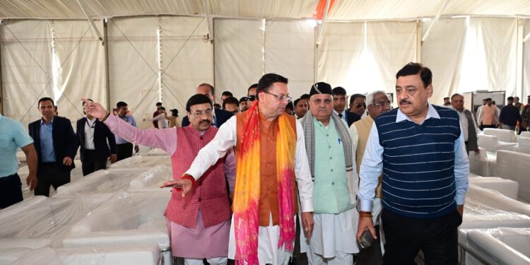 केन्द्रीय गृह एवं सहकारिता मंत्री  अमित शाह का 7 मार्च, 2026 को हरिद्वार बैरागी कैम्प में प्रस्तावित भ्रमण कार्यक्रम की तैयारियों का मुख्यमंत्री ने किया स्थलीय निरीक्षण