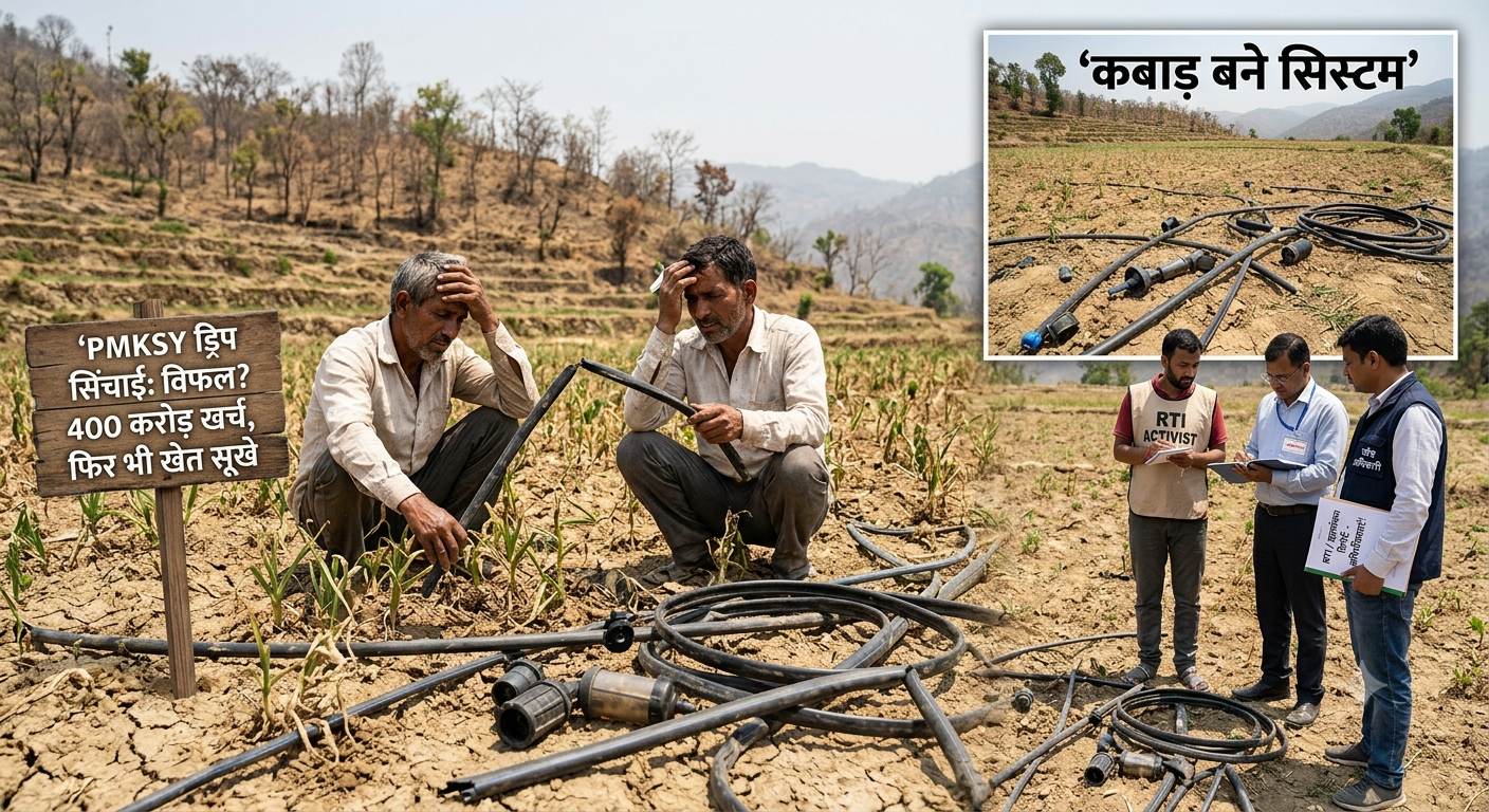 400 करोड़ खर्च के बाद भी खेत सूखे, PMKSY की ड्रिप सिंचाई पर उठे सवाल